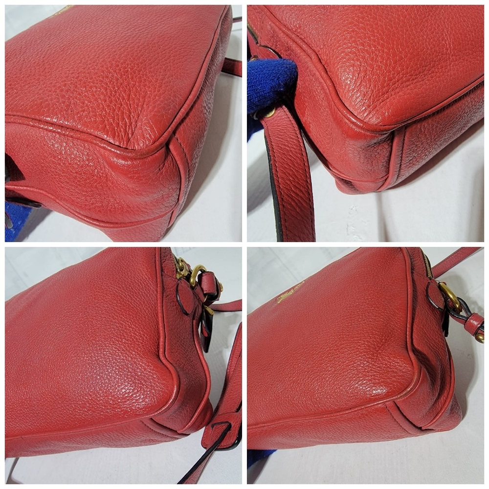 Authentic PRADA Vitello pocket Phenix Camera Bag Rosso - Picture 15 of 16